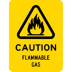 Caution-Flammable Gas