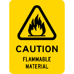 Caution-Flammable Material 