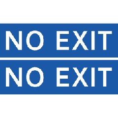 Tauranga SNB - "NO EXIT" - Double Sided - 150mm